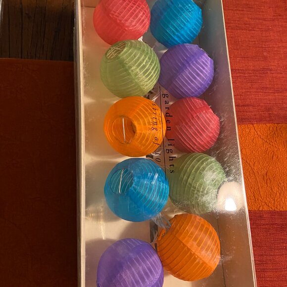 Pier 1 Imports Garden Party Lights – 2 sets of Multicolor Lantern String Lights - Picture 5 of 10